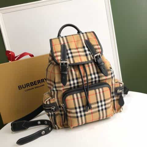Burberrt巴宝莉Vintage 格纹军旅背包