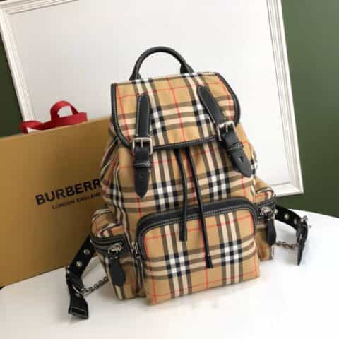 Burberrt巴宝莉Vintage 格纹军旅背包