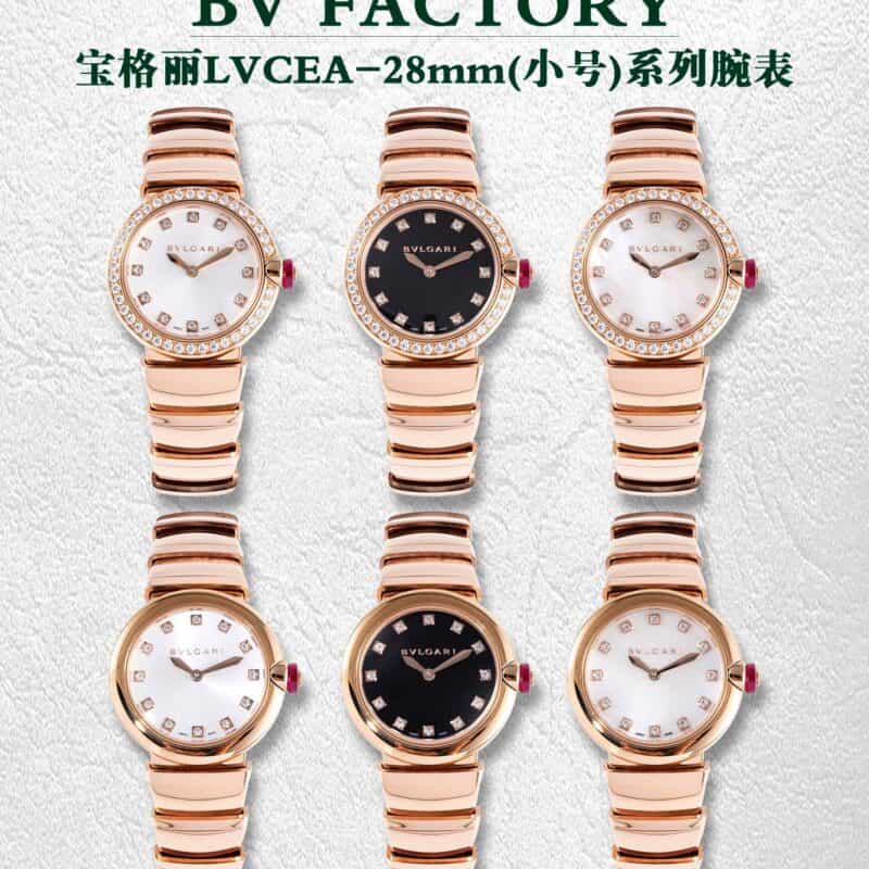 宝.格丽(BVLGARI)LVCEA 系列18K玫瑰金进口瑞士石英机芯腕表