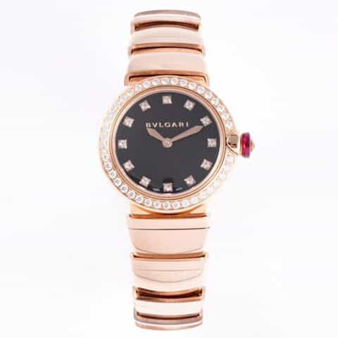宝.格丽(BVLGARI)LVCEA 系列18K玫瑰金进口瑞士石英机芯腕表