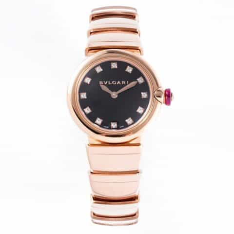 宝.格丽(BVLGARI)LVCEA 系列18K玫瑰金进口瑞士石英机芯腕表