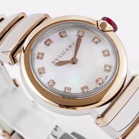 宝.格丽(BVLGARI)LVCEA 系列18K玫瑰金进口瑞士石英机芯腕表