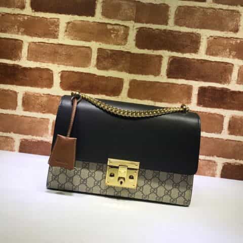 GUCCI古驰Padlock系列中号GG肩背包翻盖单肩斜挎包409486