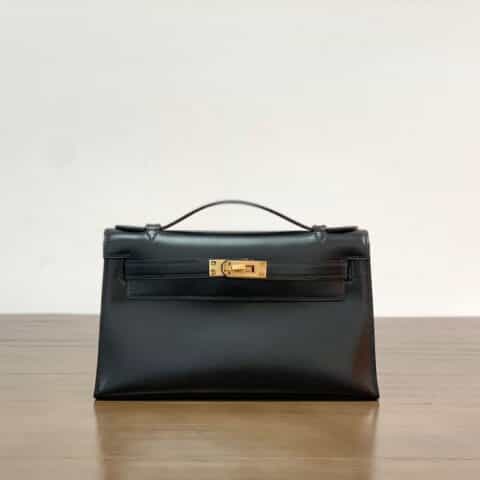 Hermès爱马仕 Kelly 1代 box 黑色金扣 全手工