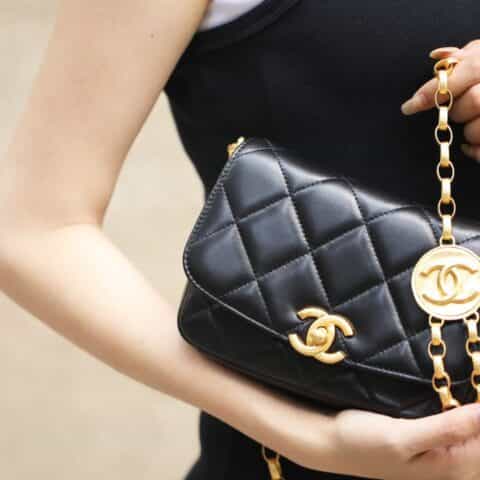 Chanel香奈儿 2020秋冬复古金币链条口盖包 小号