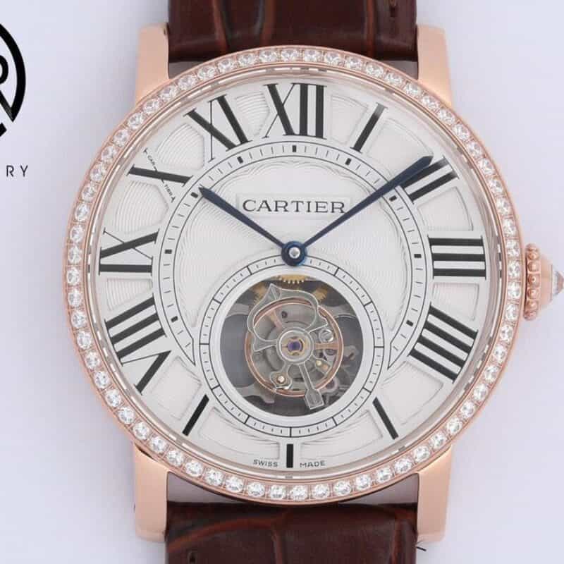 卡.地亚ROTONDE DE CARTER 系列。型号:HPI00593浮动式卡地亚一体陀飞轮腕表