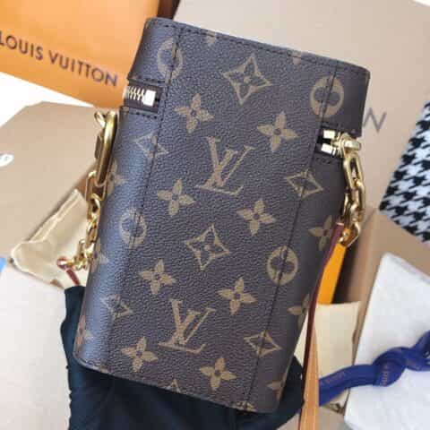 Louis Vuitton LV 限量复古Phone Box老花链条手机包M44914