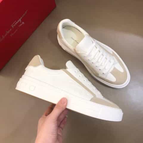 Ferragamo 菲拉格慕 进口牛皮制作男士GANCINI低帮休闲鞋
