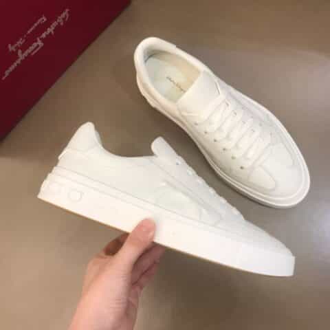 Ferragamo 菲拉格慕 进口牛皮制作男士GANCINI低帮休闲鞋