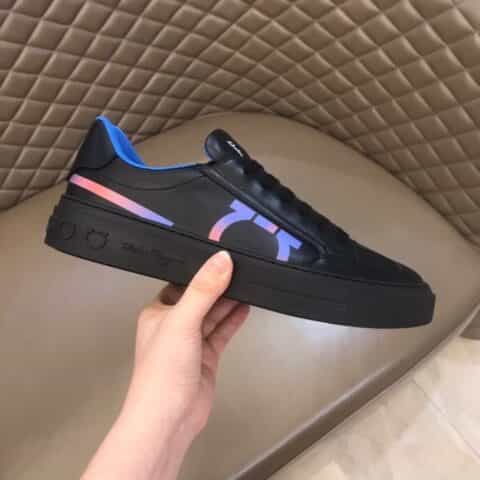 Ferragamo 菲拉格慕 进口牛皮制作男士GANCINI低帮休闲鞋