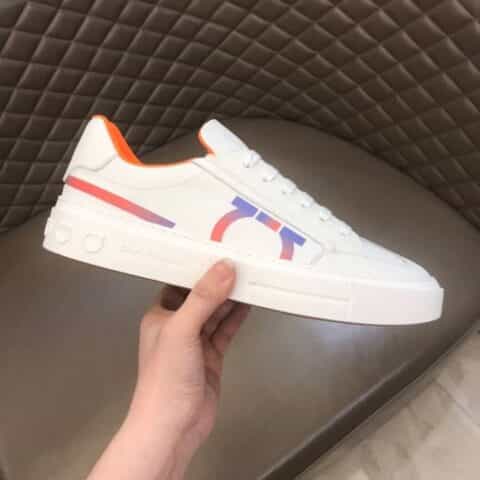 Ferragamo 菲拉格慕 进口牛皮制作男士GANCINI低帮休闲鞋