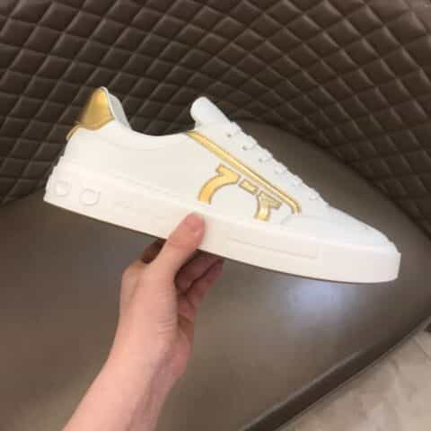 Ferragamo 菲拉格慕 进口牛皮制作男士GANCINI低帮休闲鞋