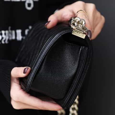 Chanel香奈儿 Leboy 20 Bag 水洗胎牛