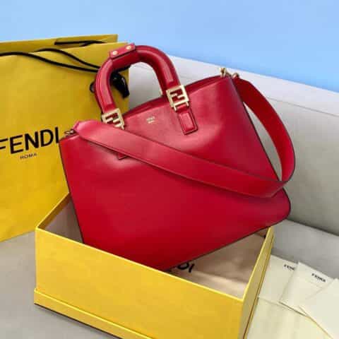 FENDI芬迪FFtote油腊牛皮手提单肩斜挎包325L