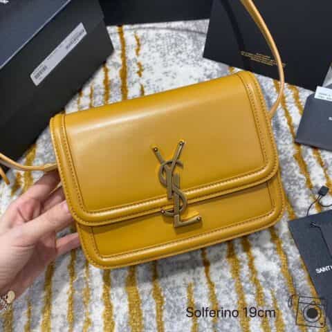 Saint laurent Ysl Solferino Box Bag 姜黄634305 634306