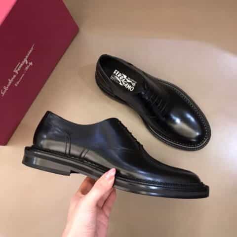 Ferragamo 菲拉格慕 2021高端男士手工擦色精品男士牛津鞋正装鞋