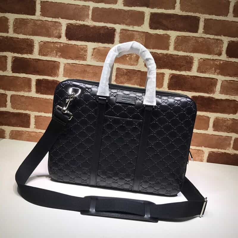 GUCCI古驰双G压印皮革公文包451169
