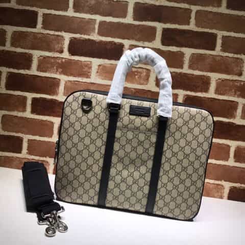 GUCCI古驰双G帆布皮革公文包451169