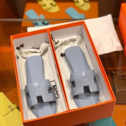 Hermes爱马仕 2020最新升级经典 H面款拖鞋 epson皮女款拖鞋
