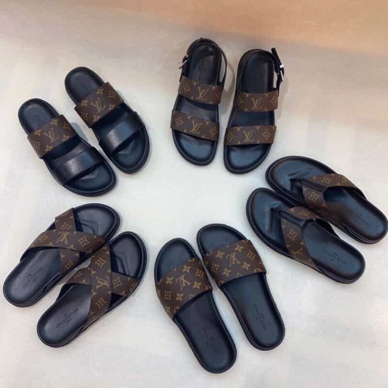 LV/路易威登 高端精品,原版材质L 牌奢品男士拖鞋