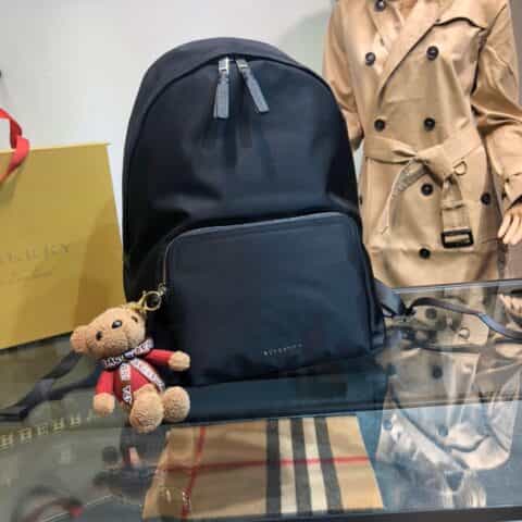 Burberry巴宝莉牛皮饰边双肩包