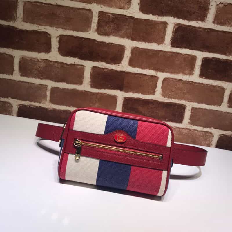 GUCCI古驰拼色女士腰包517076