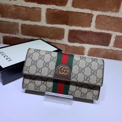 GUCCI古驰红绿条纹GG卡包557803