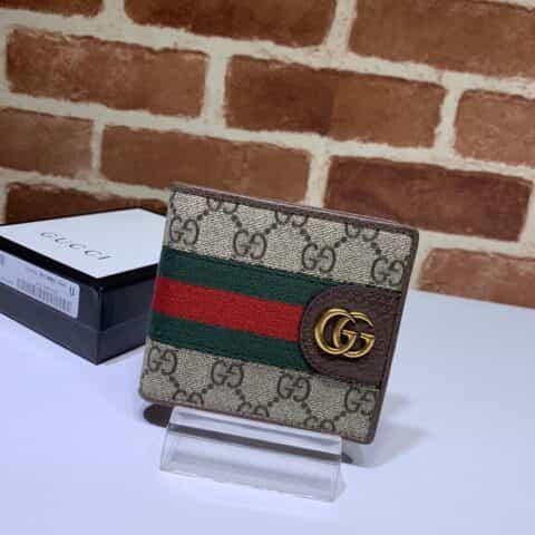 GUCCI古驰红绿条纹GG钱包557702