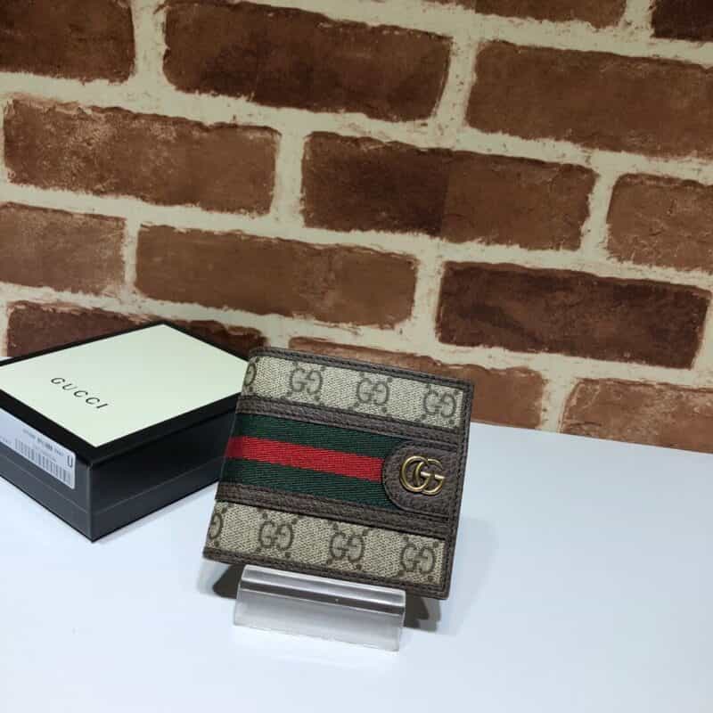 GUCCI古驰红绿条纹GG钱包597606
