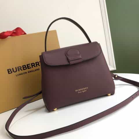 Burberry巴宝莉House 格纹裁片粒纹牛皮托特包6181