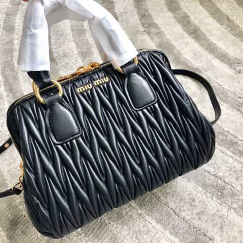 MIUMIU缪缪顶级进口小羊皮经典提花压纹手提单肩斜挎包RL0059 RL0061