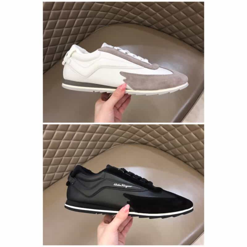 Ferragamo 菲拉格慕 进口Tw牛反绒+头层牛皮早春休闲运动鞋
