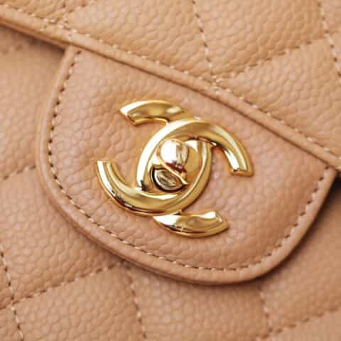 Chanel CF23 Classic flap bag A01113杏色