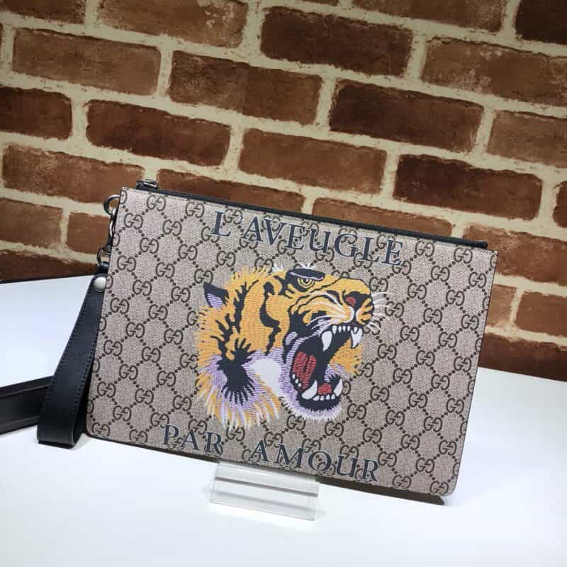 GUCCI古驰虎头图案手拿包473904
