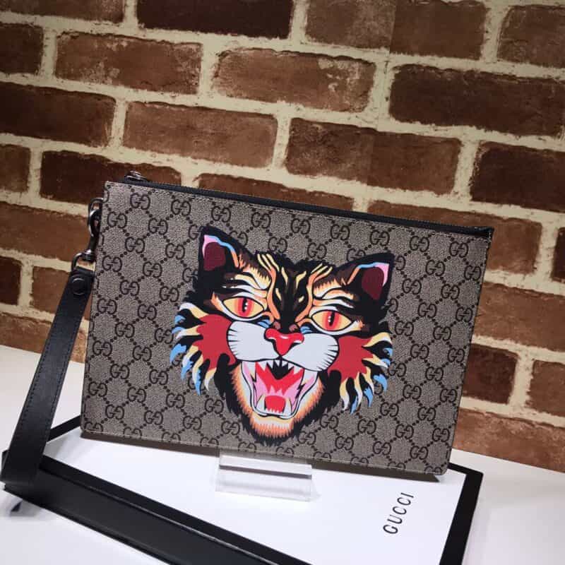 GUCCI古驰猫头图案手拿包473904