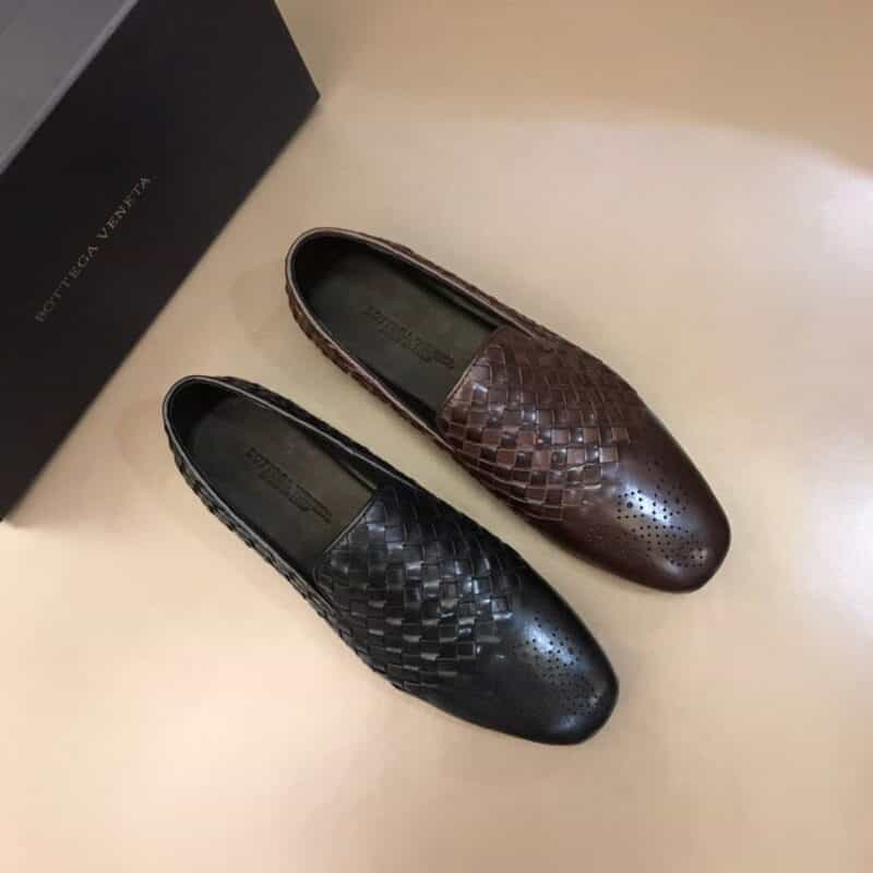 B·V葆蝶家 纯手工编织鞋面B 家经典的小牛皮乐福便鞋
