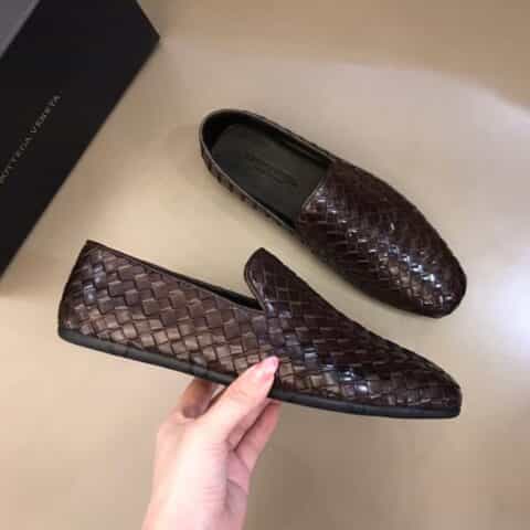 B·V葆蝶家 纯手工编织鞋面B 家经典的小牛皮乐福便鞋
