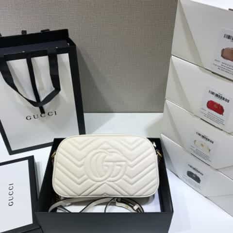Gucci GG Marmont small matelassé shoulder bag相机包447632