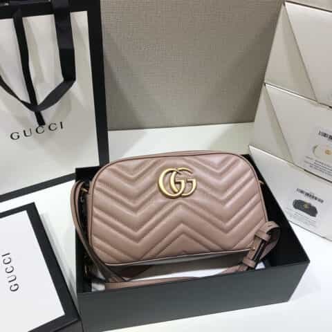 Gucci GG Marmont small matelassé shoulder bag相机包447632