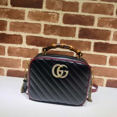 GUCCI古驰GG Marmont系列小号竹节肩背包602270