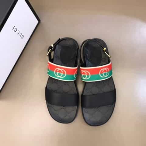 GUCCI古驰 高端精品,原版织带G家新品男士拖鞋