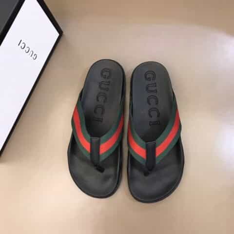GUCCI古驰 高端精品,原版织带G家新品男士拖鞋