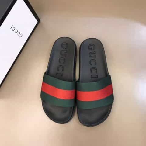 GUCCI古驰 高端精品,原版织带G家新品男士拖鞋