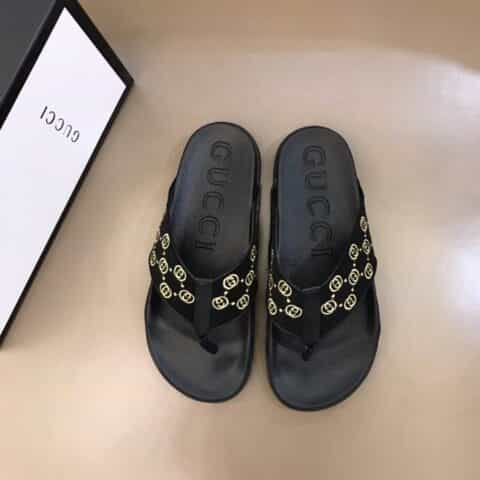 GUCCI古驰 精美电绣工艺高端精品G家新品男士拖鞋