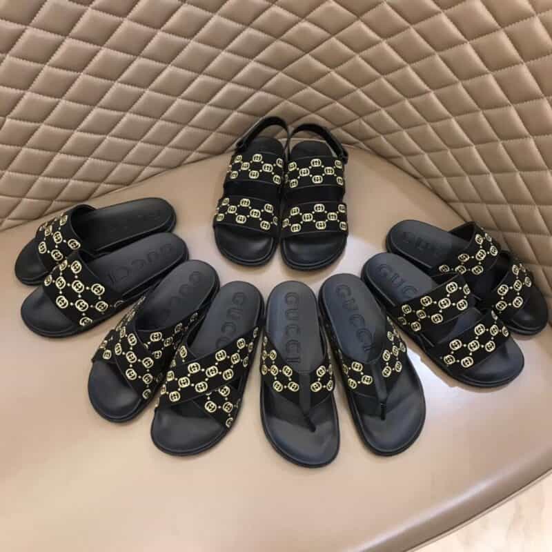 GUCCI古驰 精美电绣工艺高端精品G家新品男士拖鞋