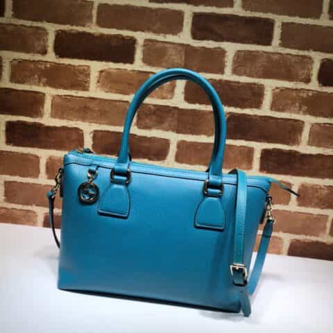 GUCCI古驰女士荔枝纹牛皮中号手提斜挎包449659