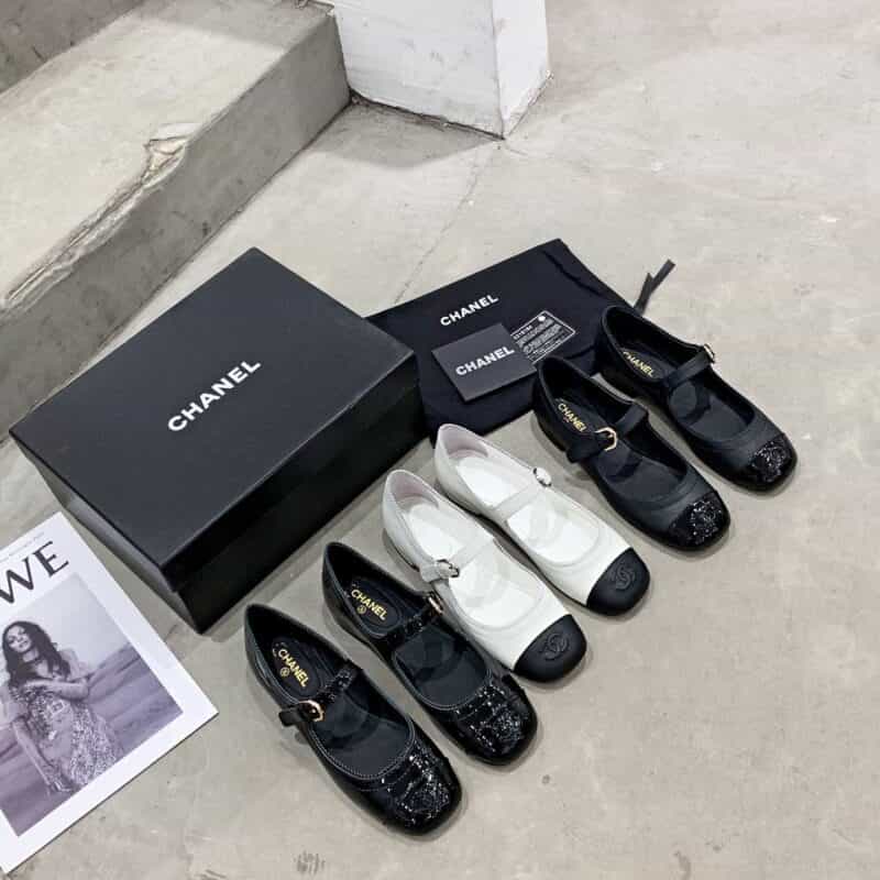 chanel香奈儿 2021早春系列真皮大底女士平底鞋