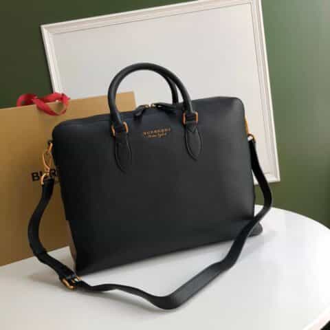 Burberry巴宝莉粒纹皮革公文包