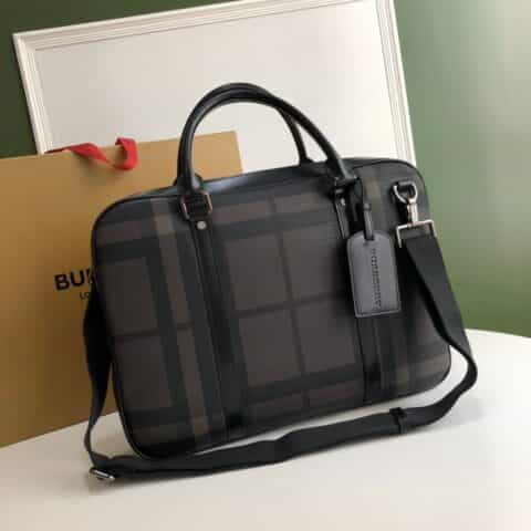Burberry巴宝莉进口牛皮经典兰格公文包