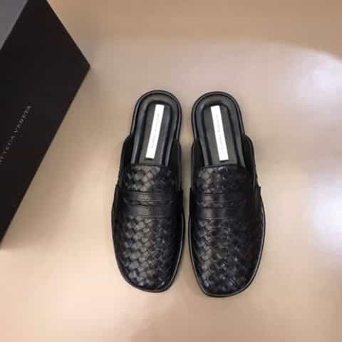BV葆蝶家 头层牛皮内里B 家经典手工编织半拖便鞋